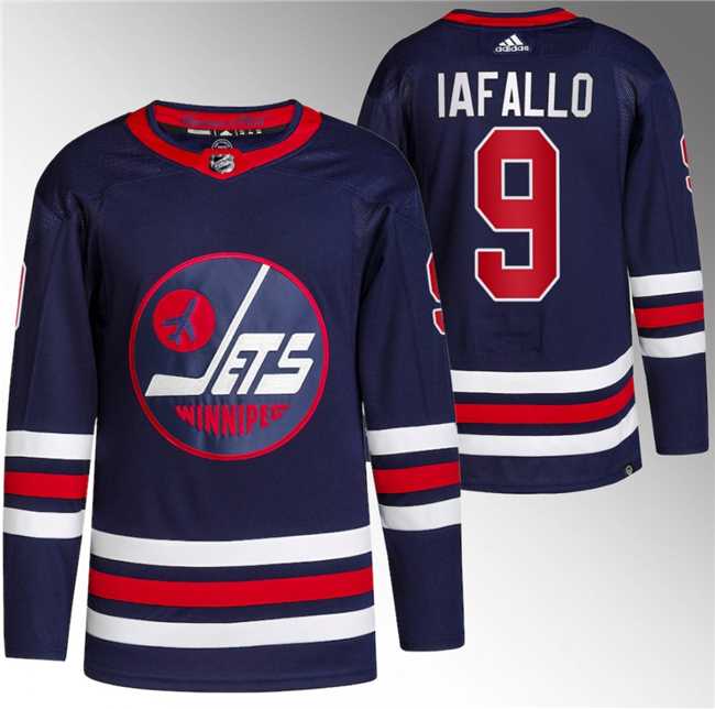 Men%27s Winnipeg Jets #9 Alex Iafallo 2021-22 Navy Stitched Jersey->winnipeg jets->NHL Jersey